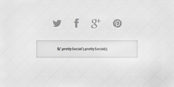 Pretty Social - кнопки социальных сетей